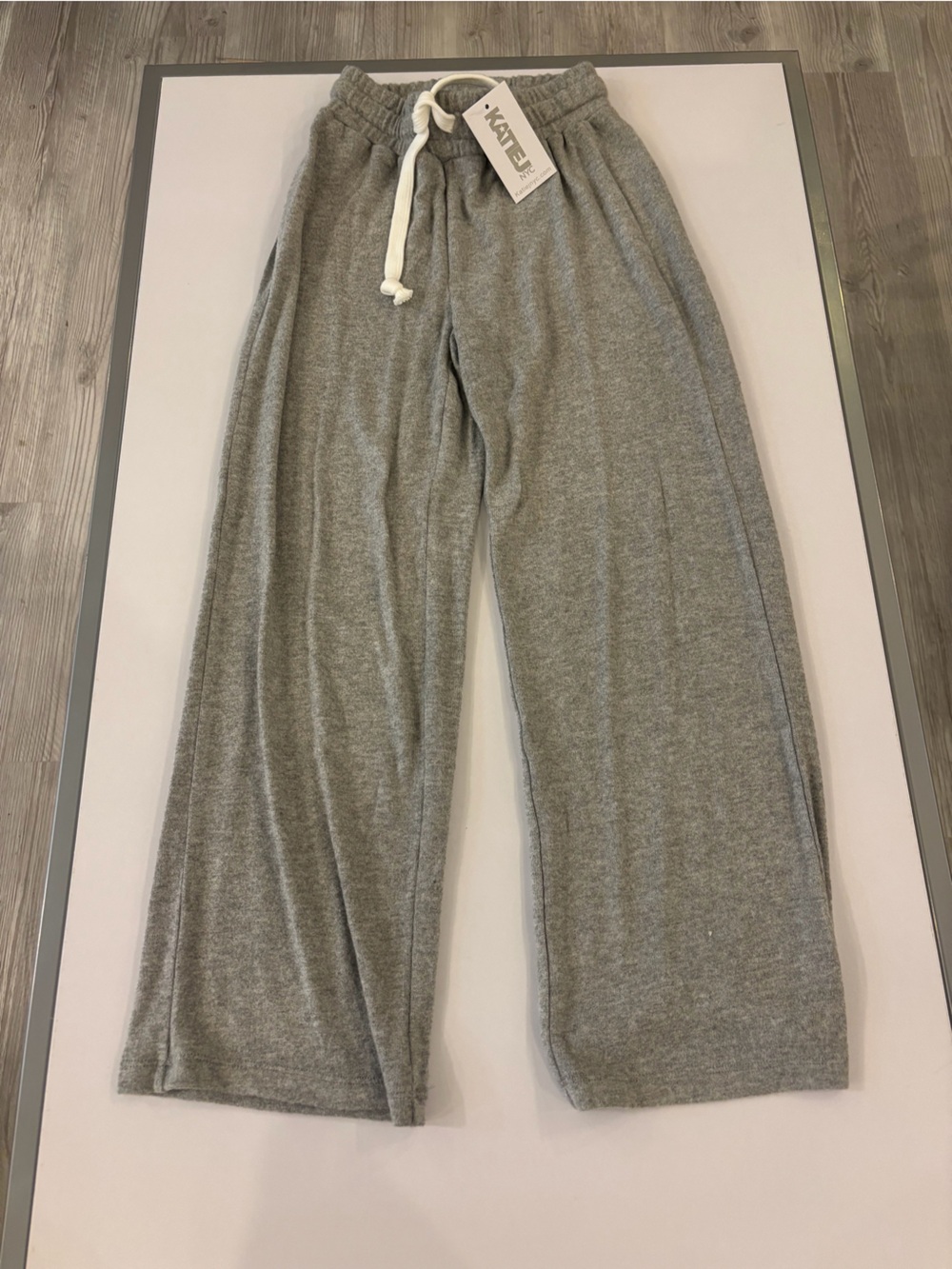 Katie J NYC Girls Gray Wide-Leg Lounge Pants